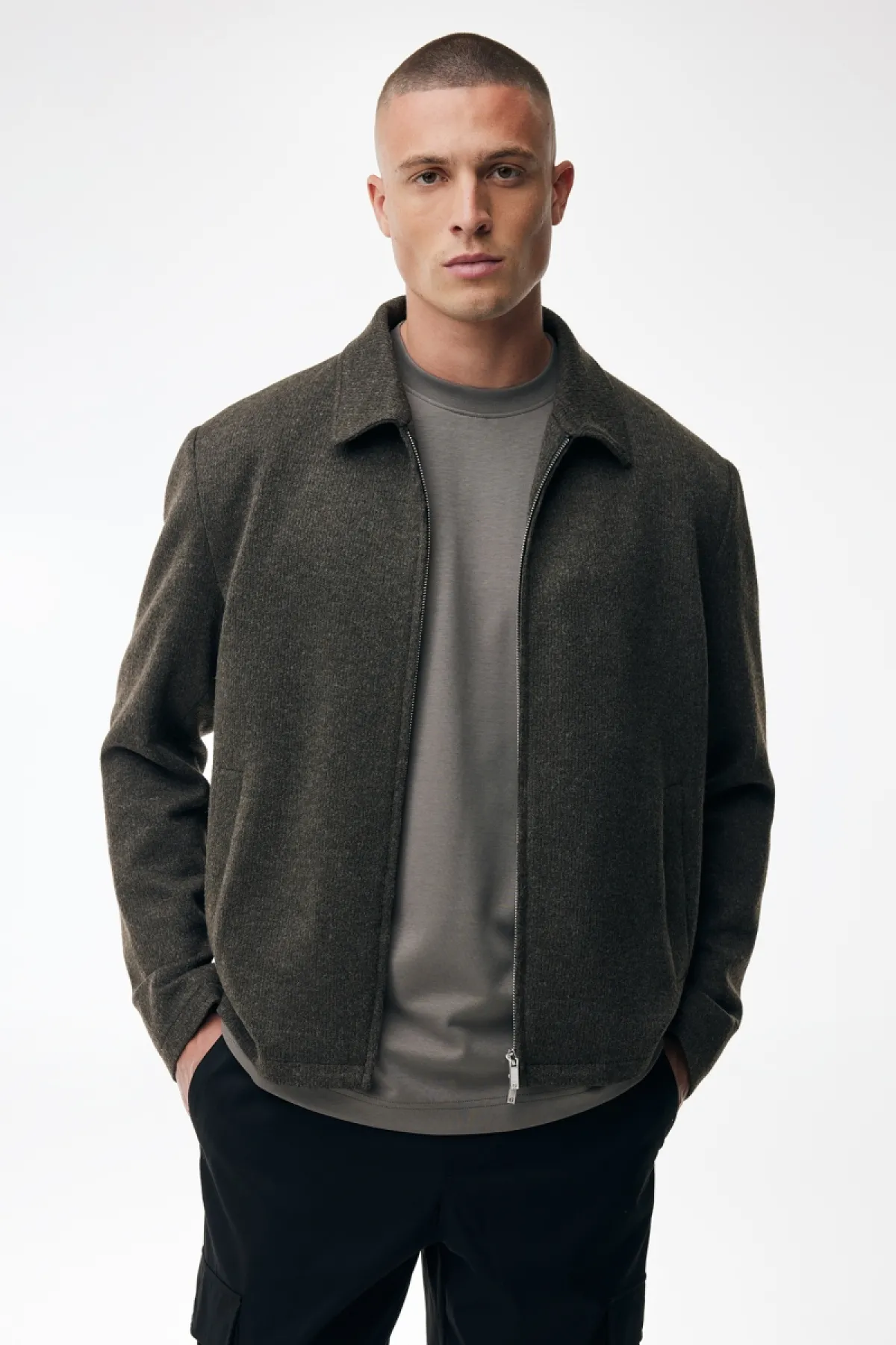 Monogram Overshirt Viper | Donkerbruin