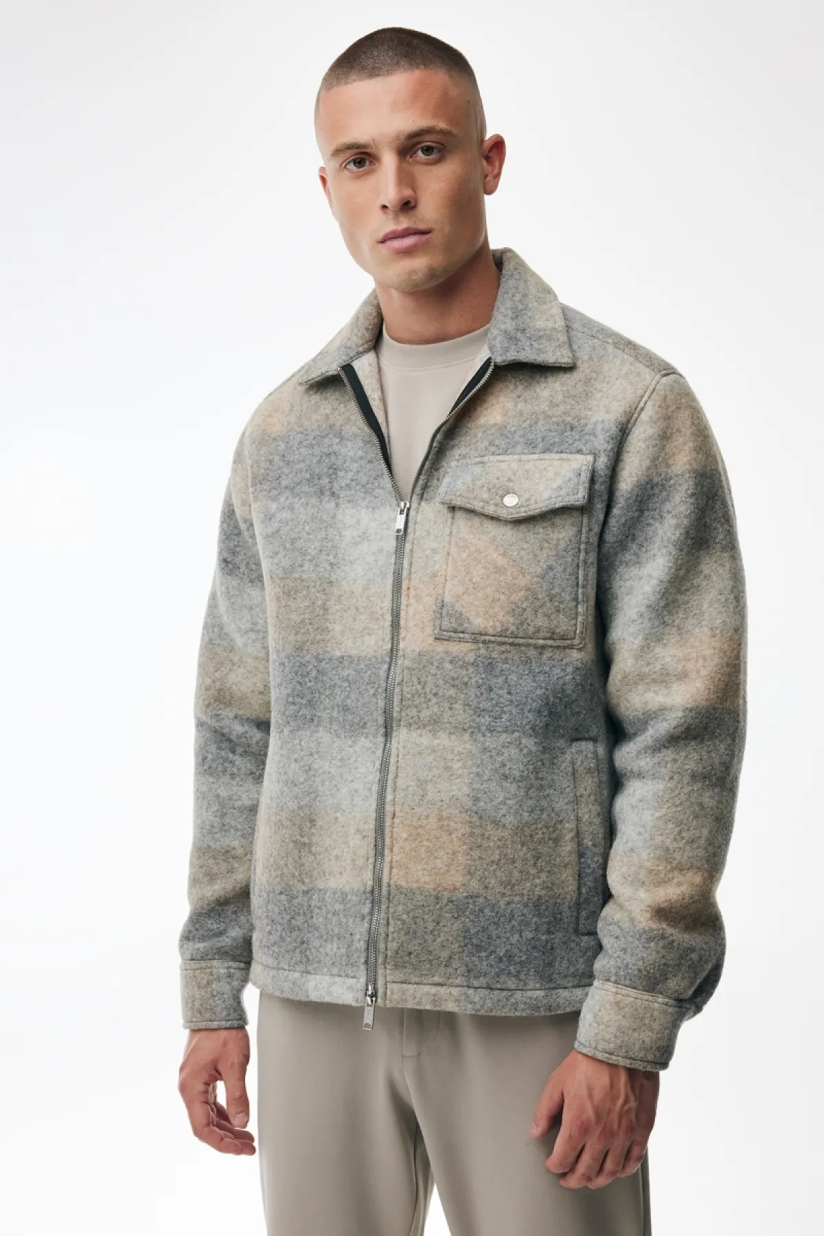 Monogram Overshirt Asher | Beige