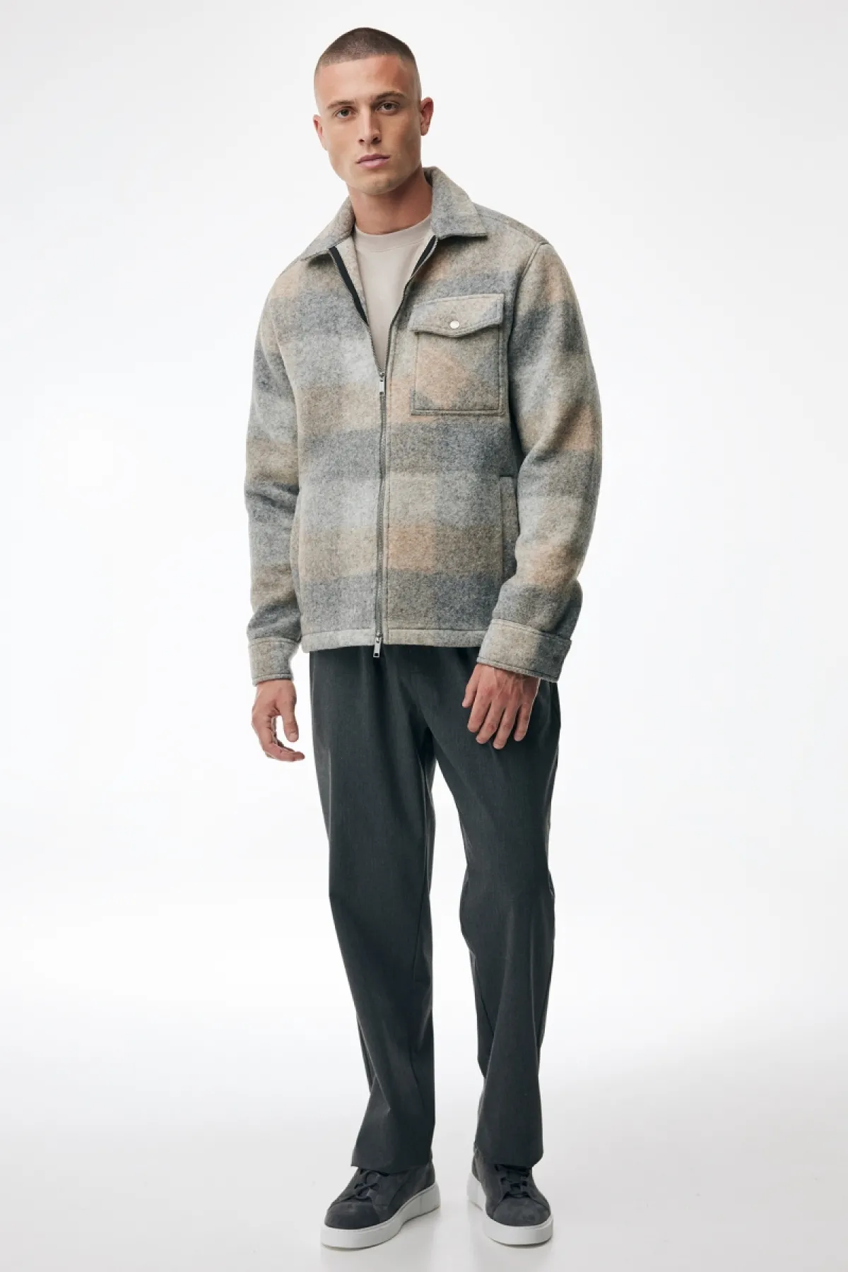 Monogram Overshirt Asher | Beige