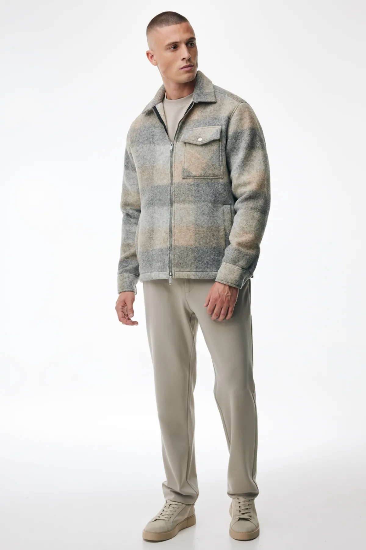 Monogram Overshirt Asher | Beige
