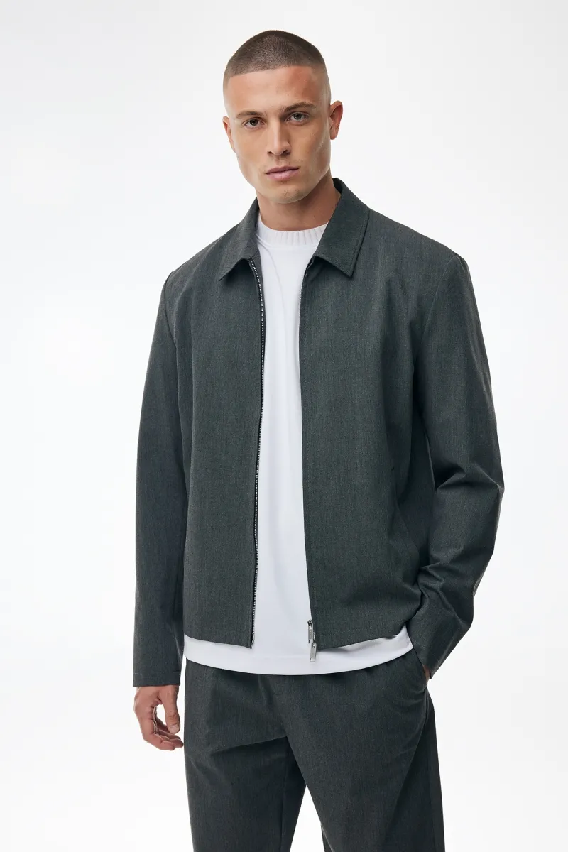 Monogram Jacket Viper | Donkergrijs
