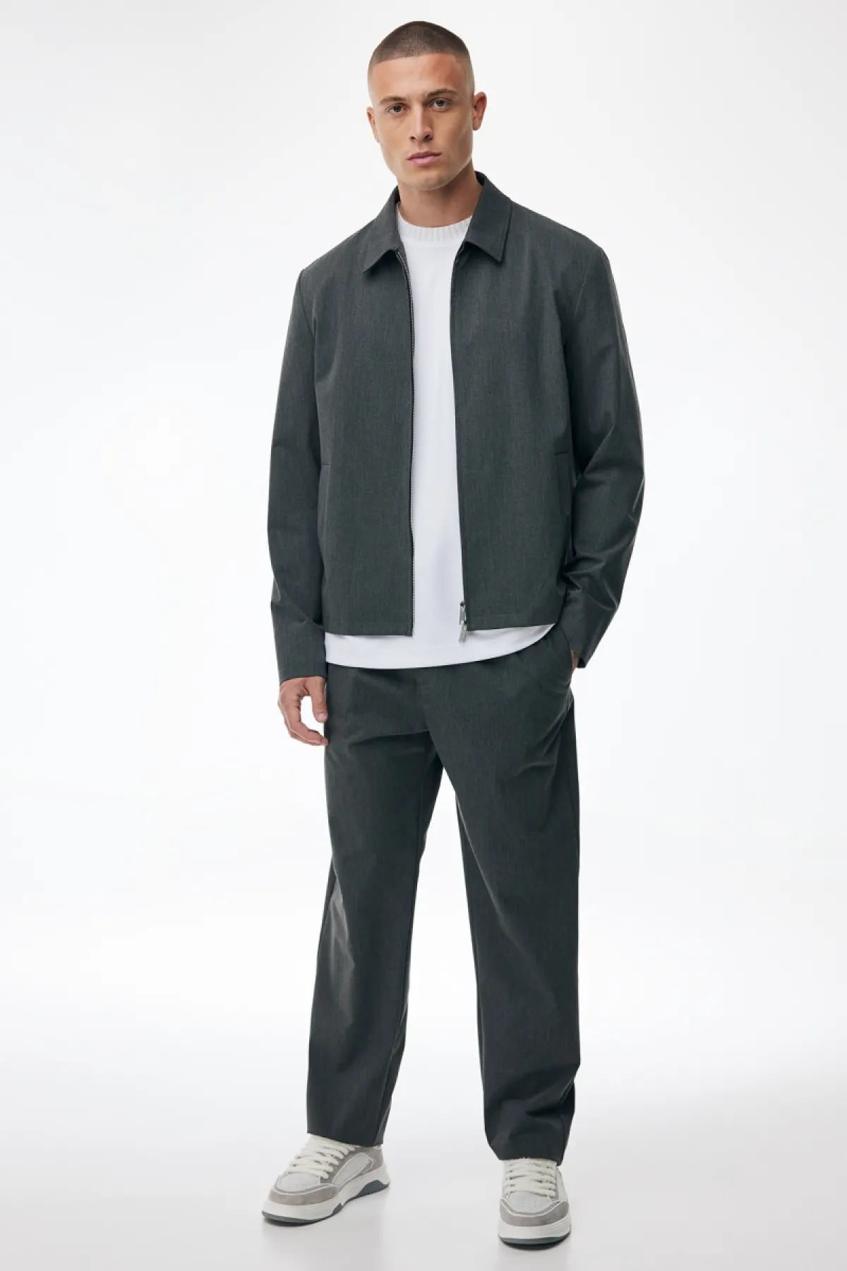 Monogram Jacket Viper | Donkergrijs