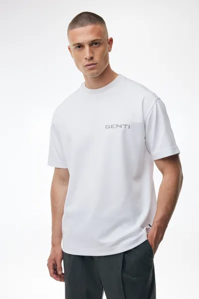 Embroidered Logo T-shirt | Wit