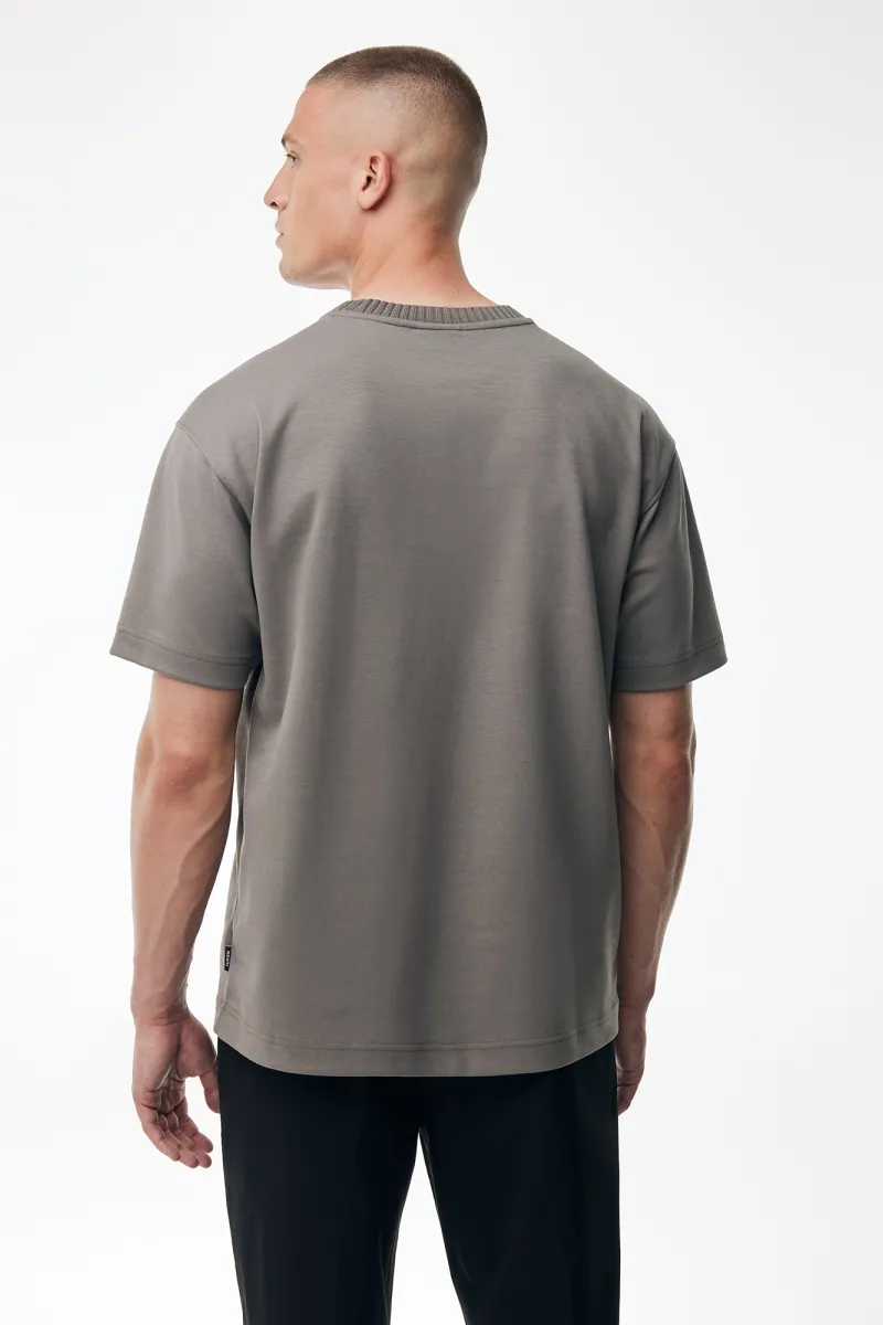 Embroidered Logo T-shirt | Taupe