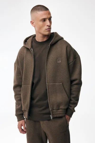 Monogram Zip Hoodie | Bruin