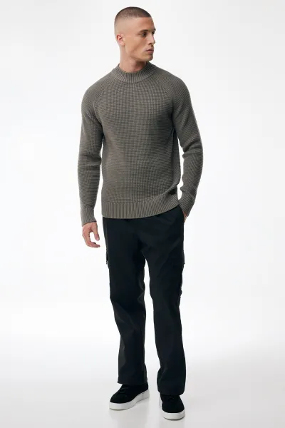 Gebreide Turtle Neck | Taupe