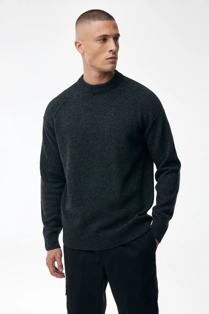 Relaxed Roundneck | Donkergrijs
