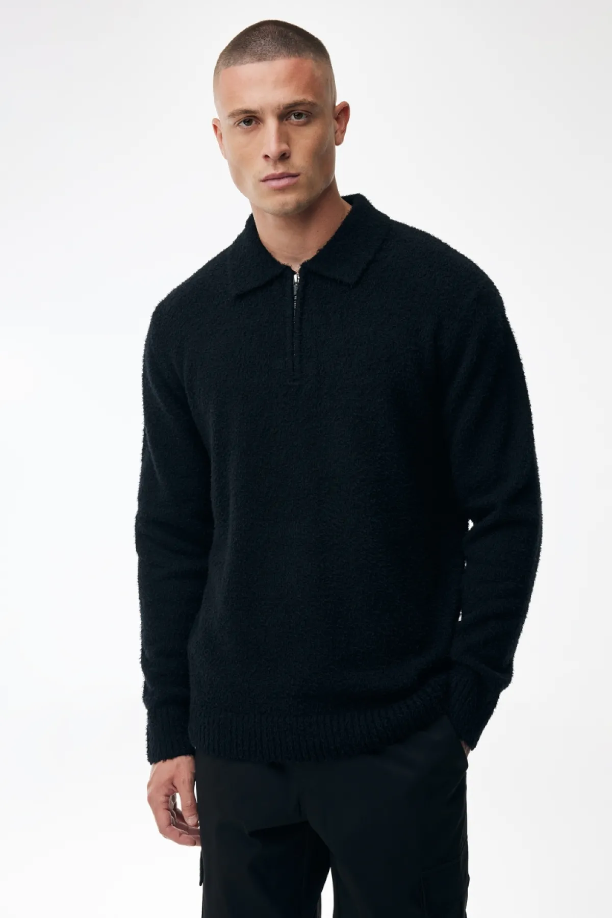 Polo Zip | Zwart