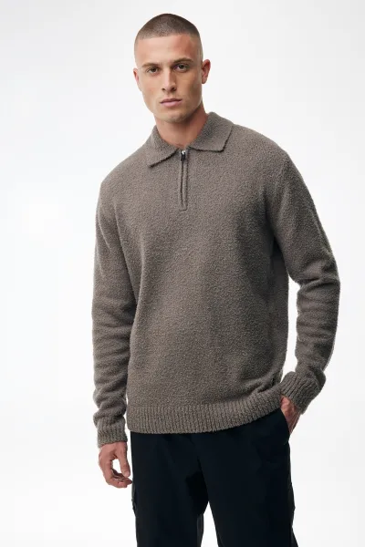 Polo Zip | Taupe