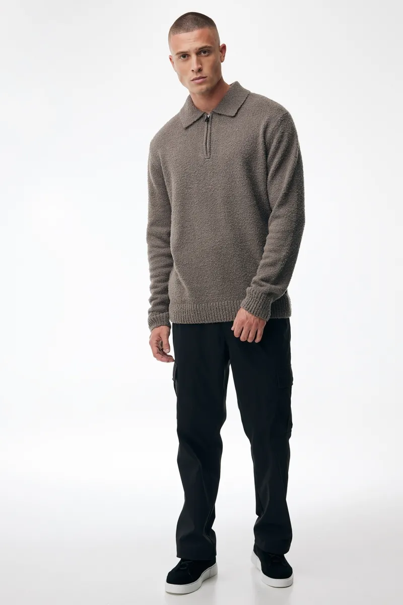 Polo Zip | Taupe