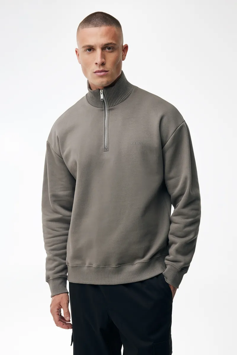 Turtle Half Zip Sweater | Taupe