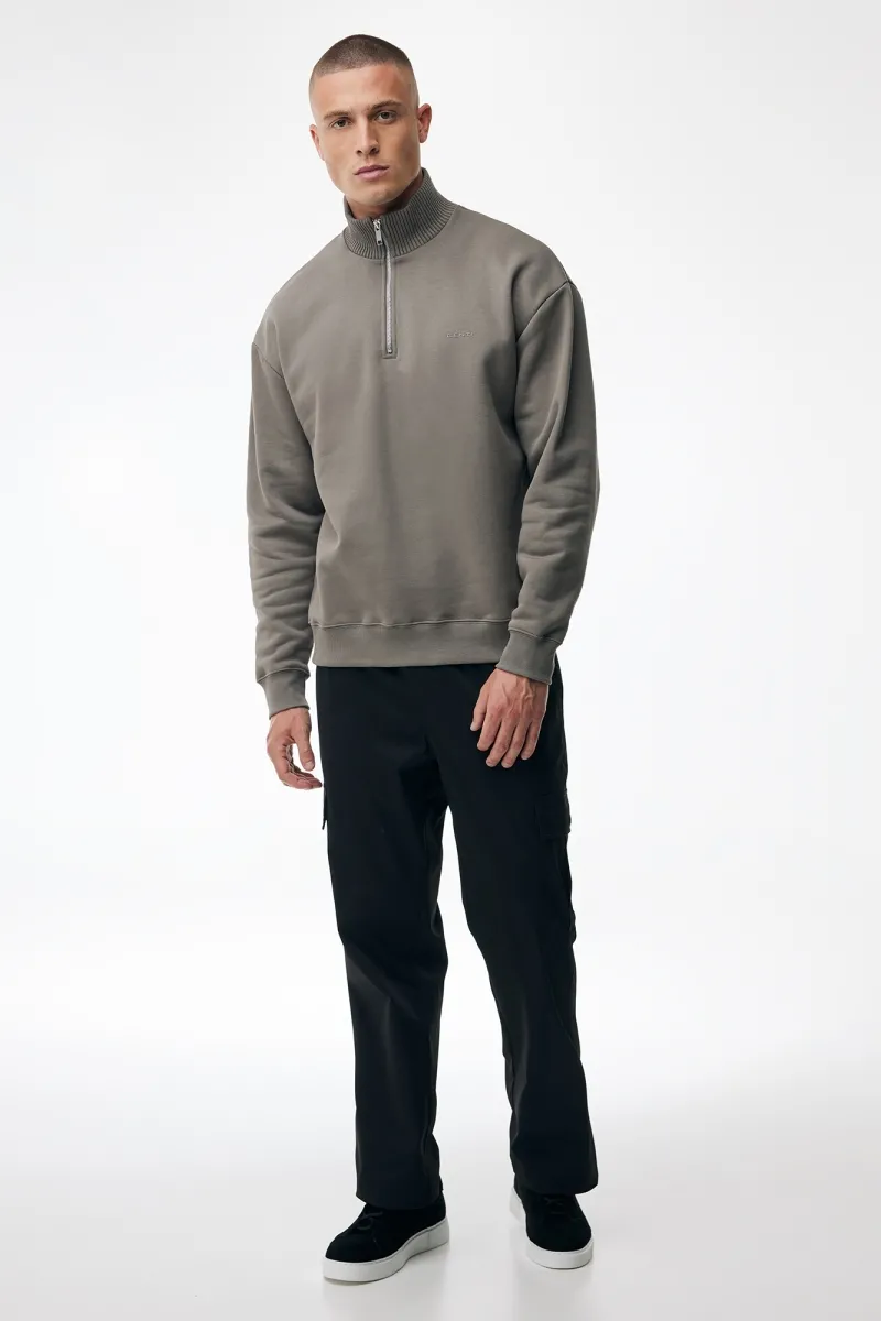 Turtle Half Zip Sweater | Taupe