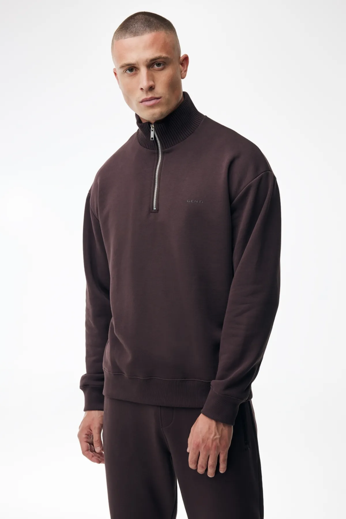 Turtle Half Zip Sweater | Bordeaux