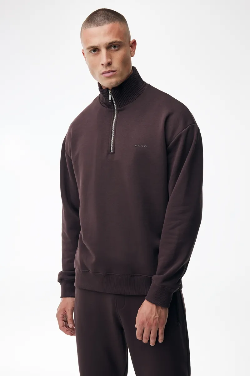 Turtle Half Zip Sweater | Bordeaux