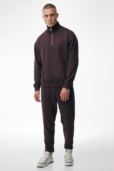 Turtle Half Zip Sweater | Bordeaux