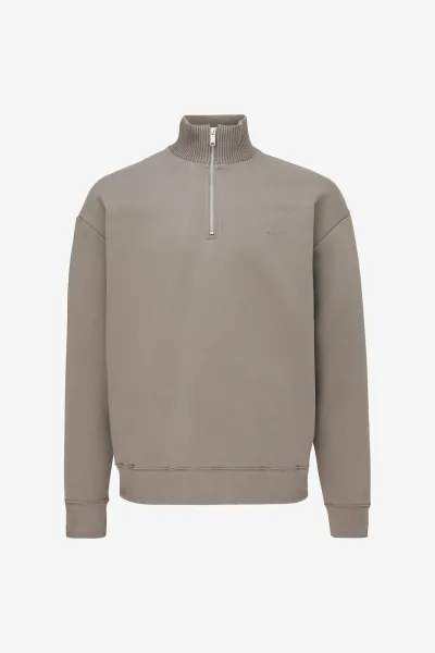 Turtle Half Zip Sweater | Taupe