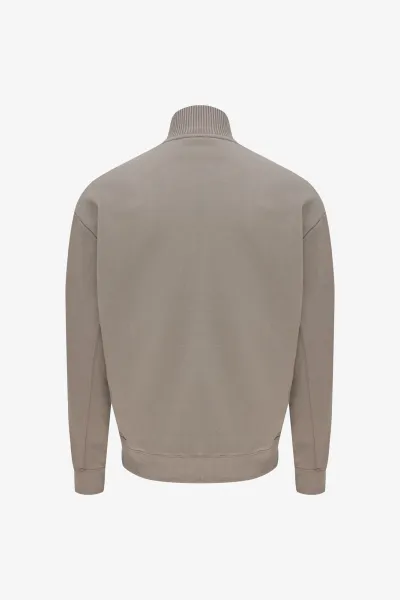 Turtle Half Zip Sweater | Taupe