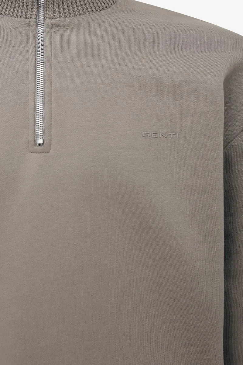 Turtle Half Zip Sweater | Taupe
