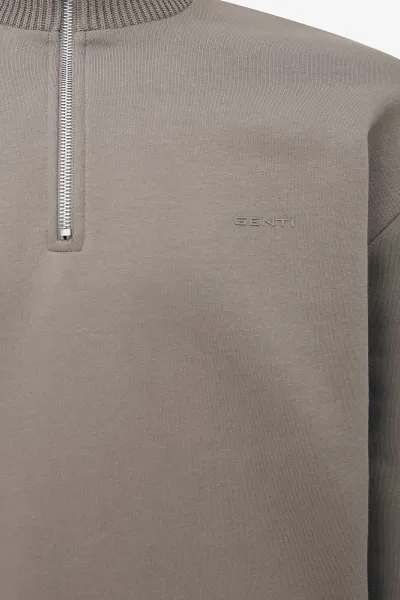 Turtle Half Zip Sweater | Taupe