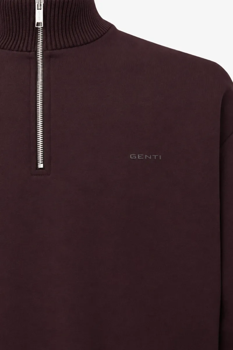 Turtle Half Zip Sweater | Bordeaux