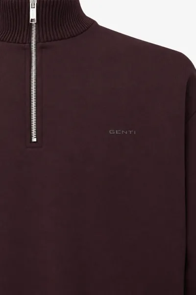 Turtle Half Zip Sweater | Bordeaux