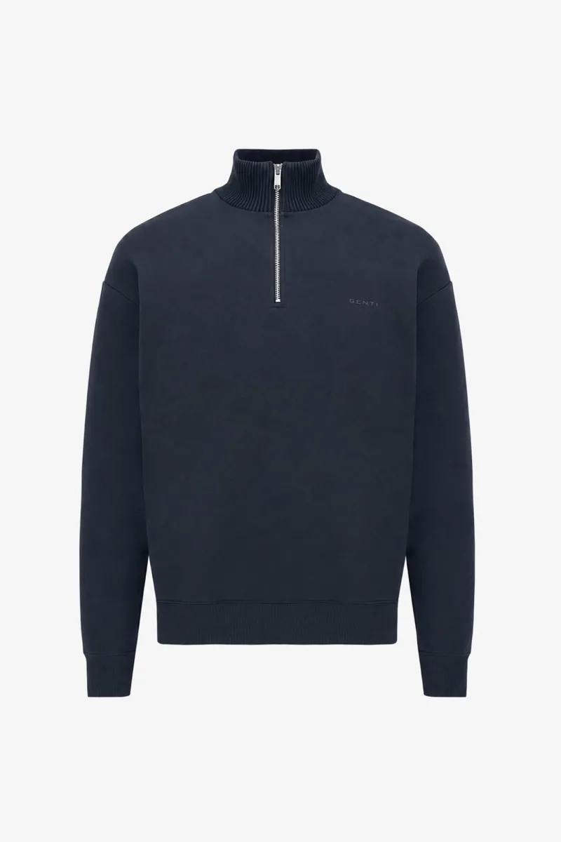 Turtle Half Zip Sweater | Donkerblauw