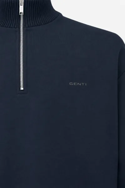 Turtle Half Zip Sweater | Donkerblauw