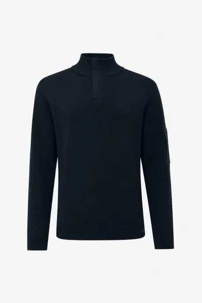 Turtle Zip Longsleeve | Donkerblauw