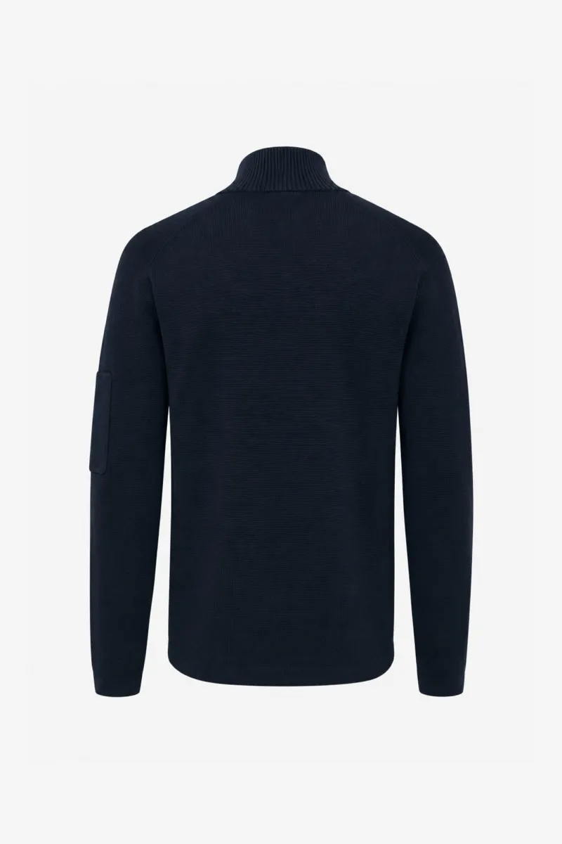 Turtle Zip Longsleeve | Donkerblauw