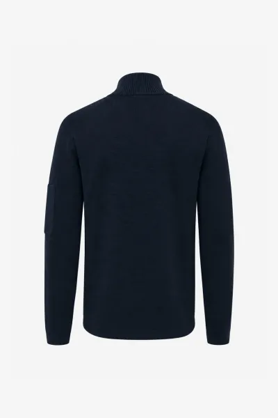 Turtle Zip Longsleeve | Donkerblauw