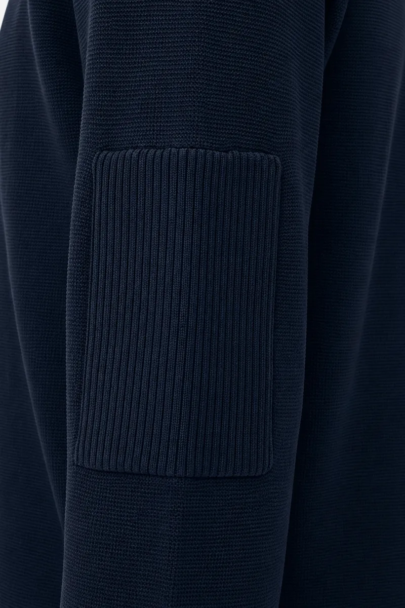 Turtle Zip Longsleeve | Donkerblauw