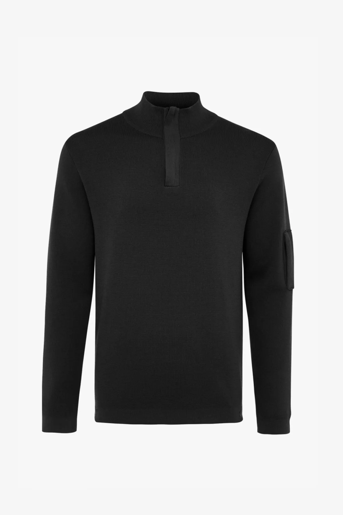 Turtle Zip Longsleeve | Zwart