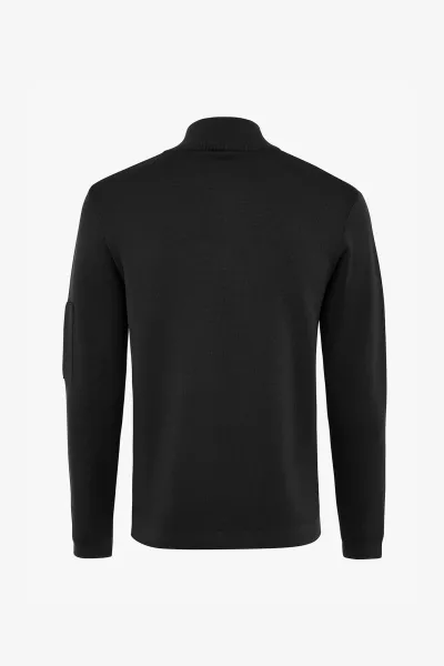 Turtle Zip Longsleeve | Zwart