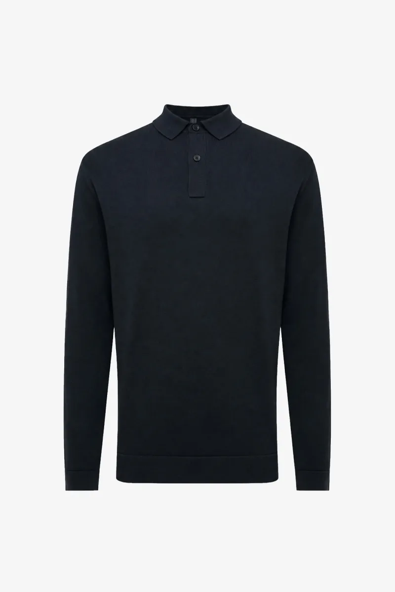 Polo Longsleeve | Donkerblauw