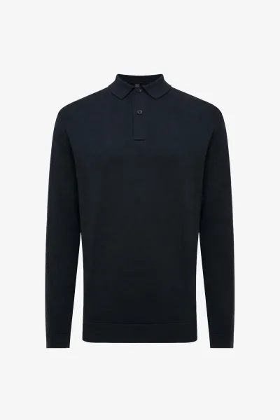 Polo Longsleeve | Donkerblauw