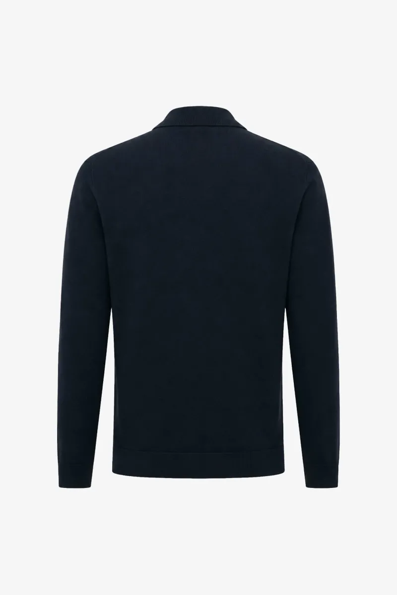 Polo Longsleeve | Donkerblauw