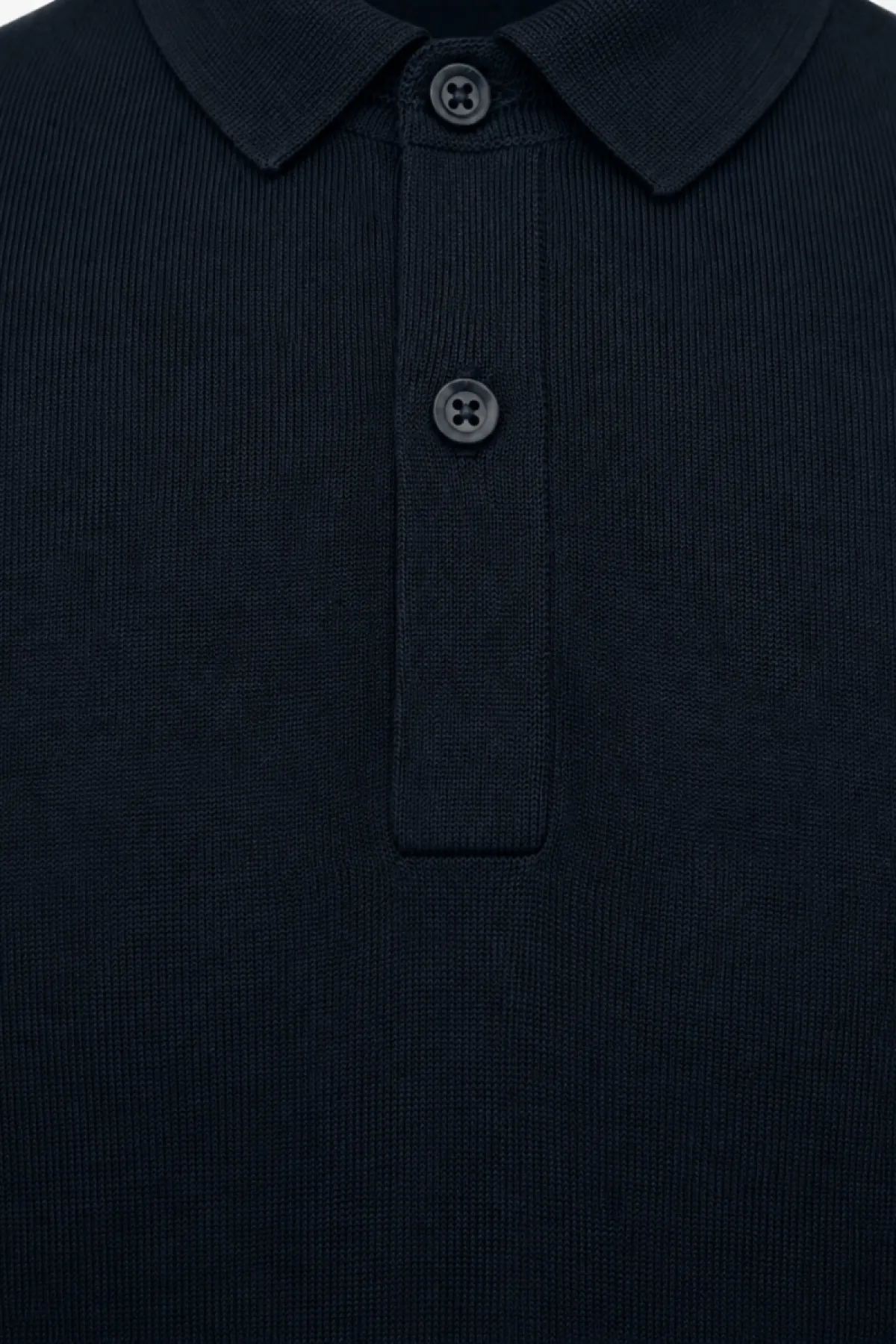 Polo Longsleeve | Donkerblauw