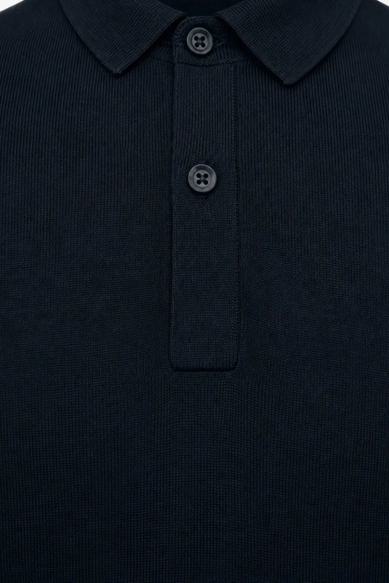 Polo Longsleeve | Donkerblauw