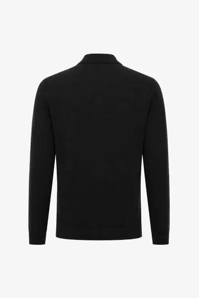 Polo Longsleeve | Zwart