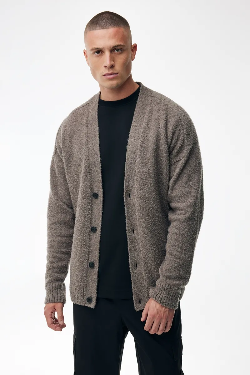 Bouclé Cardigan | Taupe
