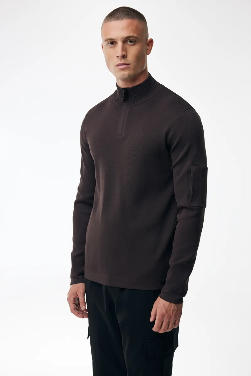 Turtle Zip Longsleeve | Bordeaux