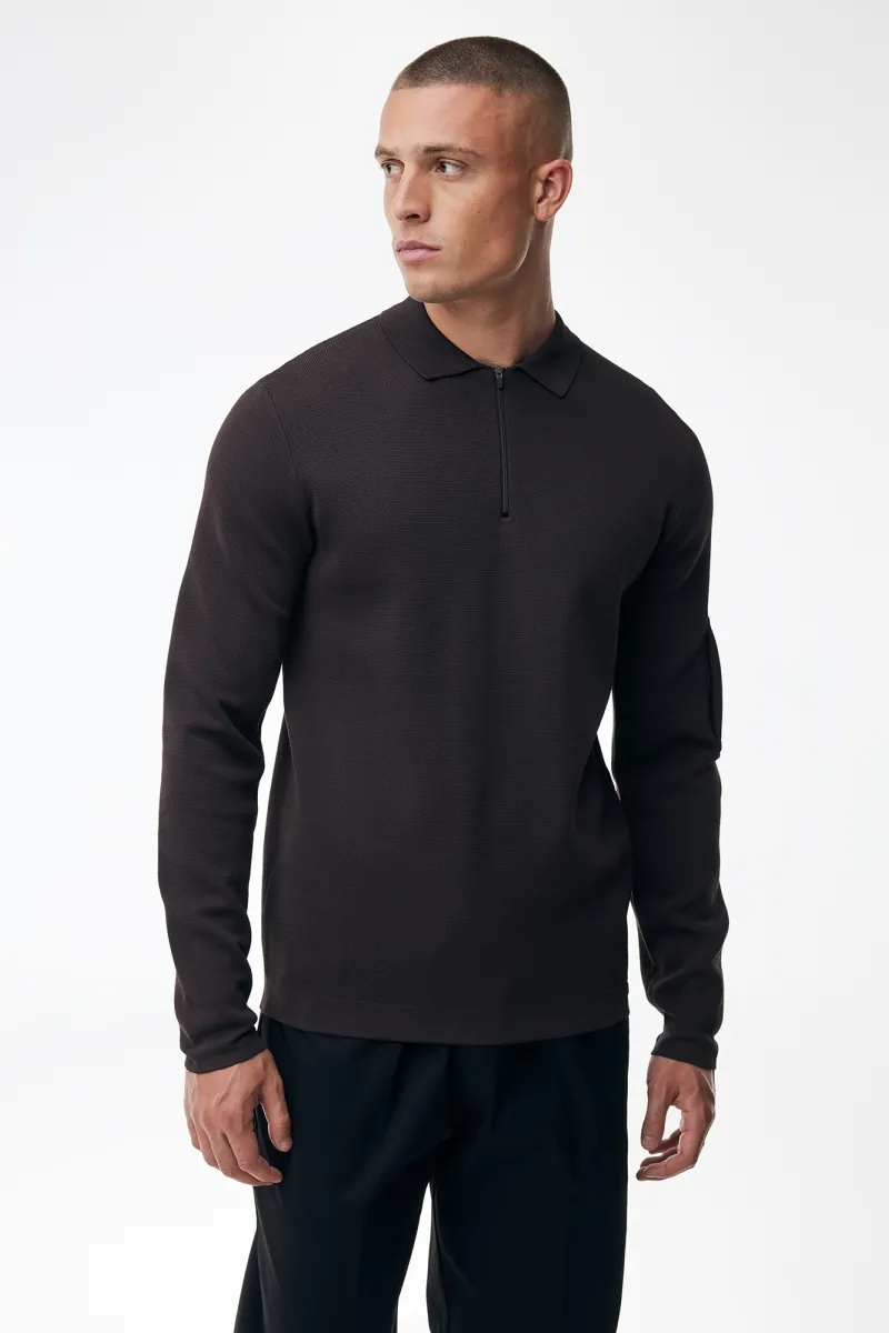 Polo Zip | Bordeaux