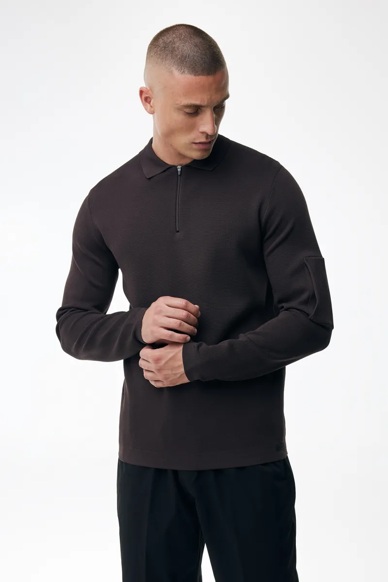 Polo Zip | Bordeaux