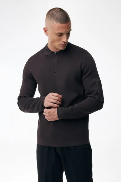 Polo Zip | Bordeaux