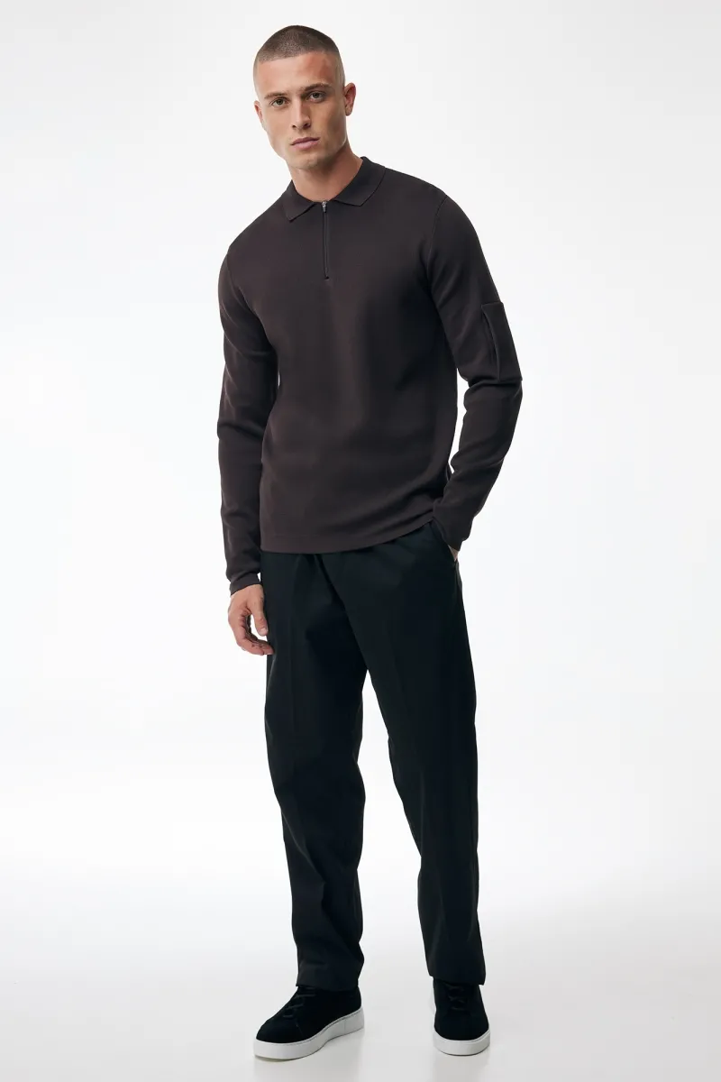 Polo Zip | Bordeaux