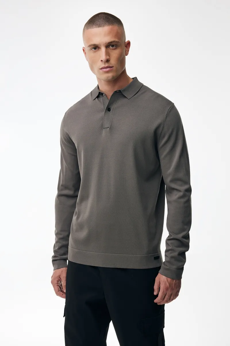 Polo Longsleeve | Taupe