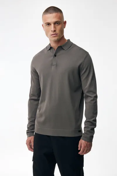 Polo Longsleeve | Taupe