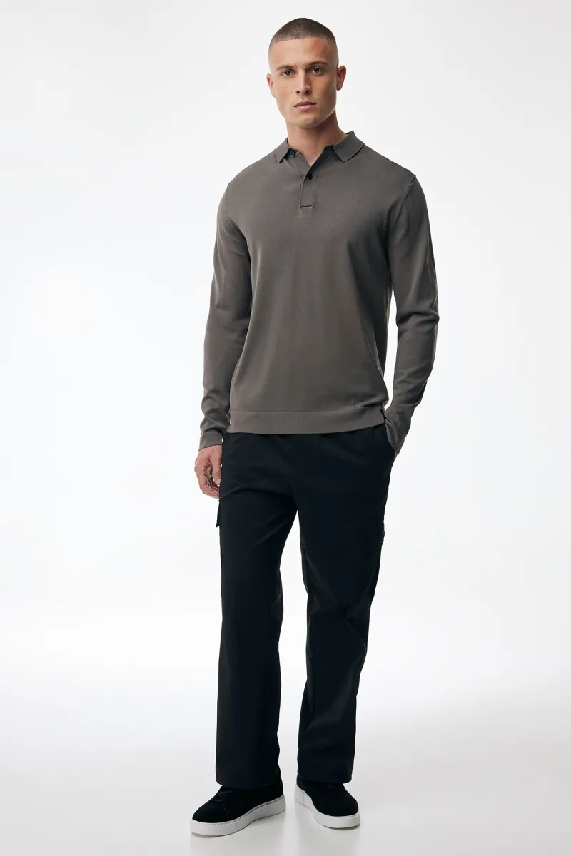 Polo Longsleeve | Taupe