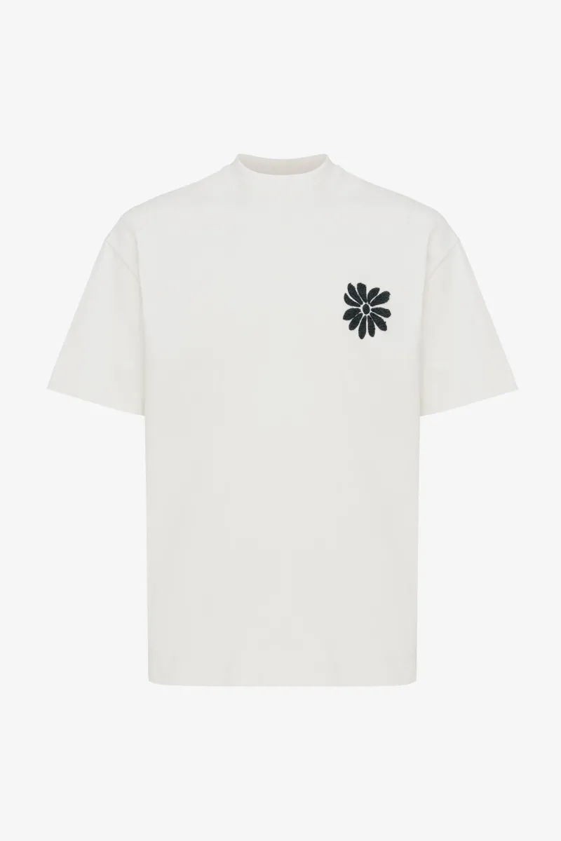 Floral Embroidery T-shirt | Off White
