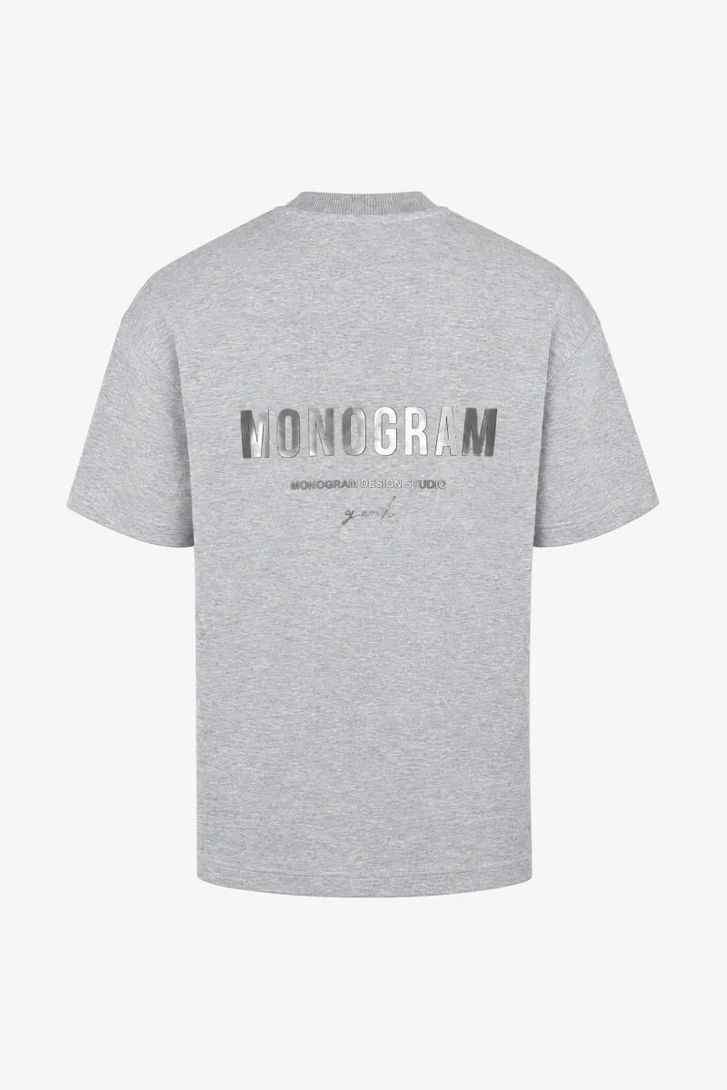 Monogram Chrome T-shirt | Grijs